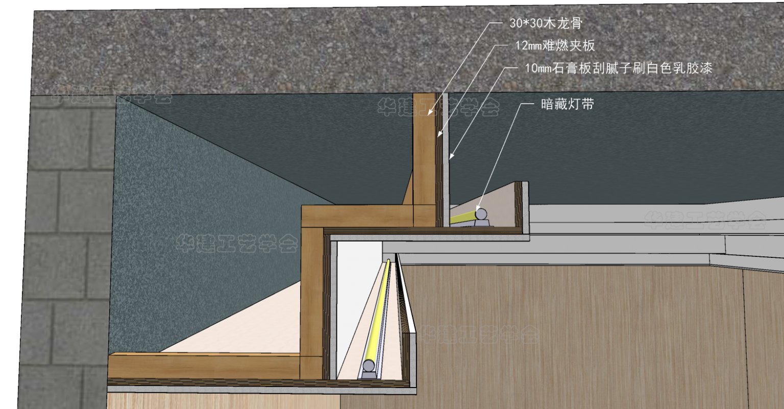 简欧走廊石膏板吊顶装修效果图 – 设计本装修效果图